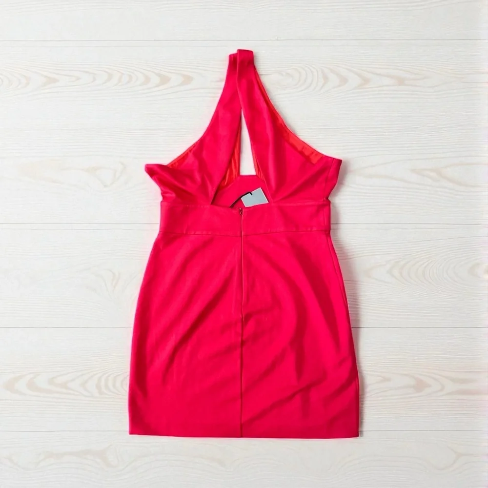 NBD Red Cross-Front Mini Dress - Picture 4 of 5